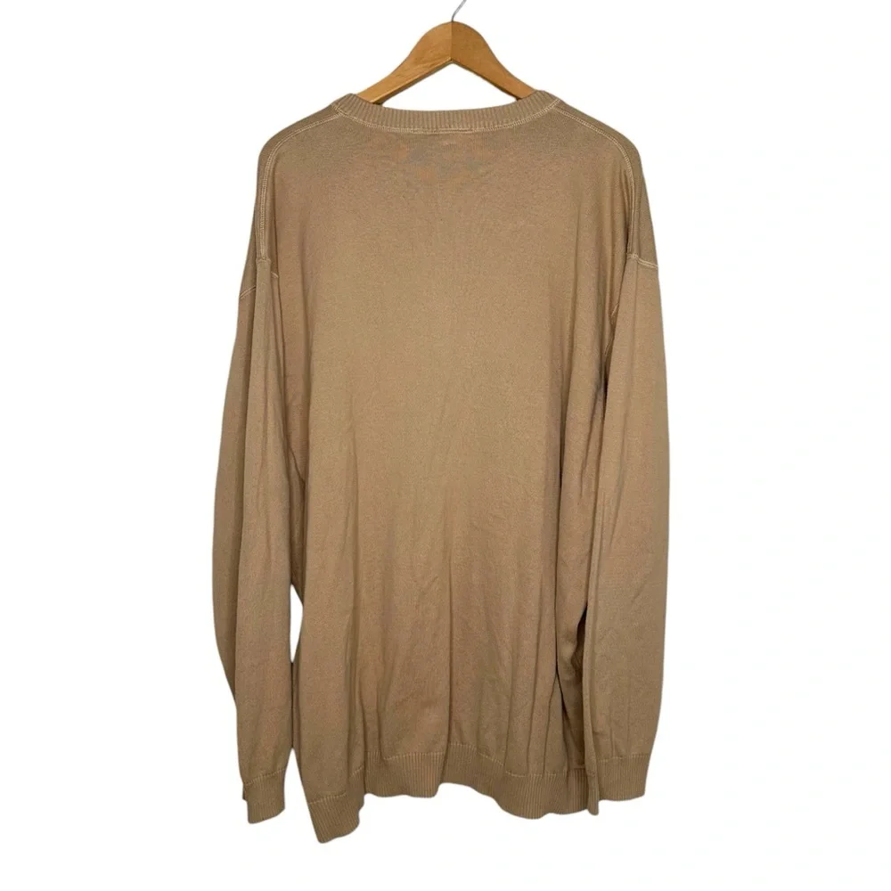 Lacoste Tan V-Neck Sweater - Picture 4 of 6
